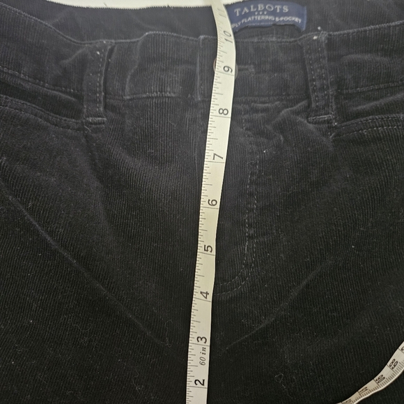 Talbots Black Corduroy Simply Flattering  Straight Leg Pants! - Picture 4 of 7